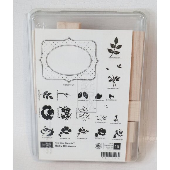 18 Vintage Rubber Stamps Baby Blossoms Two Step Stampin Up - Picture 1 of 2